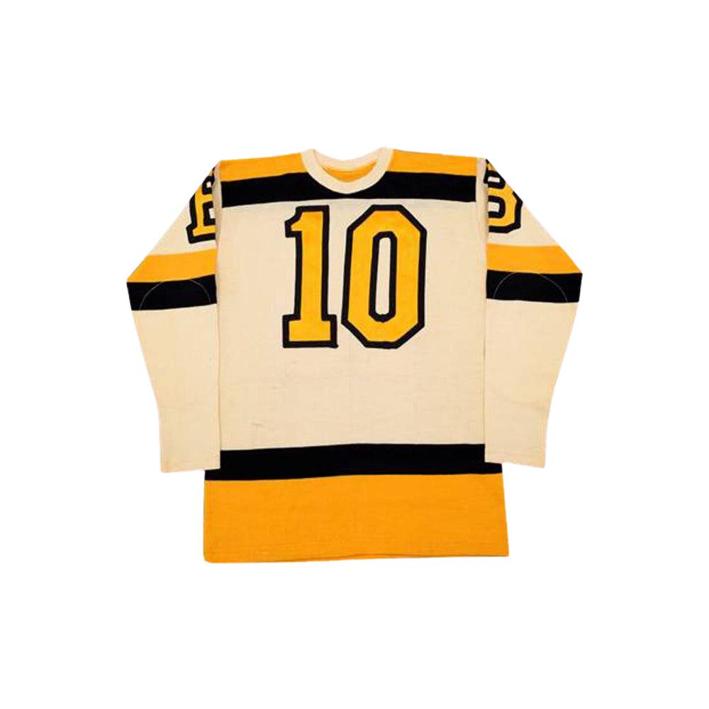 Bill Cowley 10 Boston White Hockey Jersey