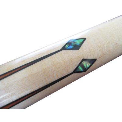 Boriz Billiards Black Leather Grip Pool Cue Stick Original Inlays New - 19