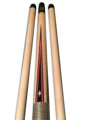 Boriz Billiards Black Leather Grip Pool Cue Stick Majestic Series inlaid Vincent