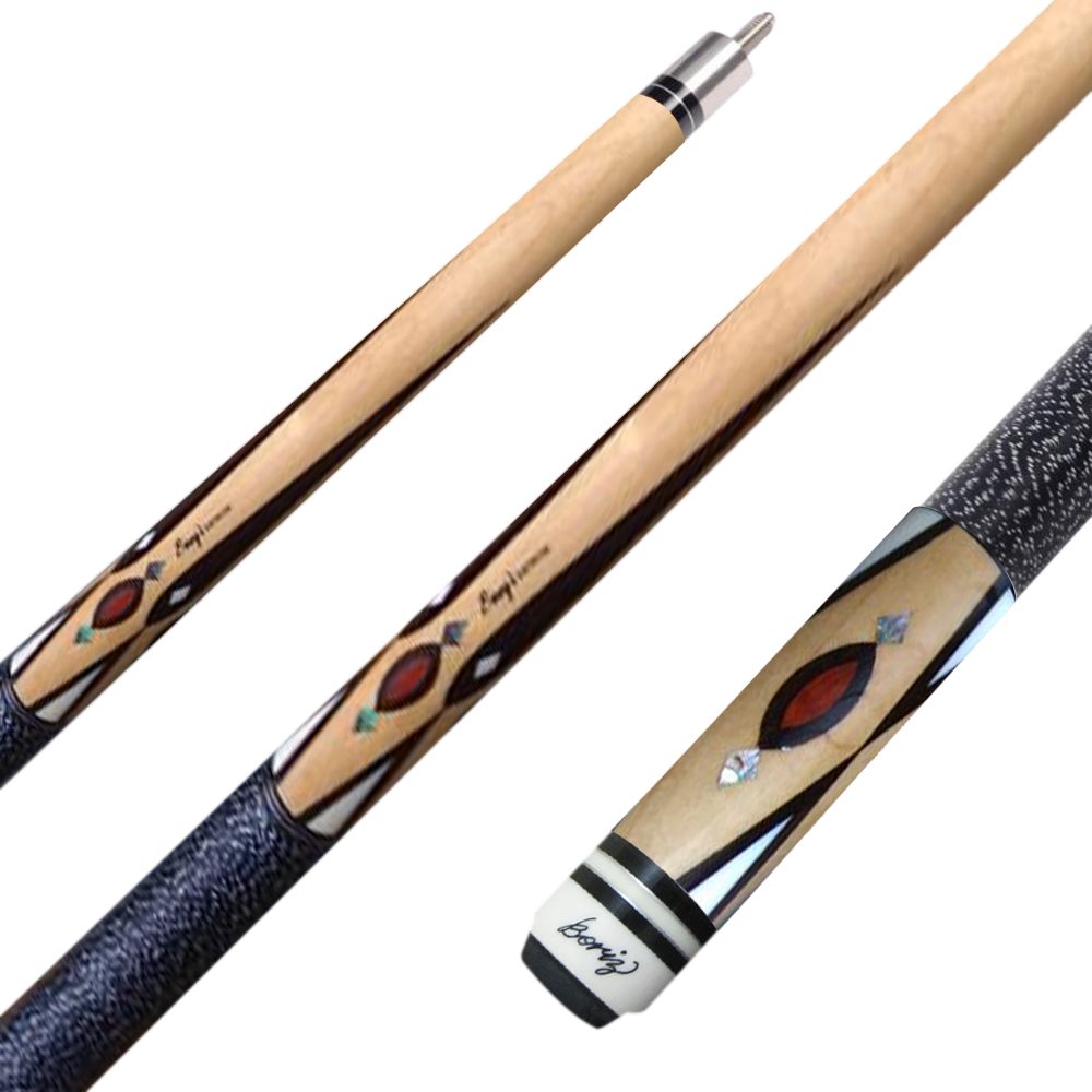 Boriz Billiards Black magic Grip Pool Cue Stick Original Inlays New RN5