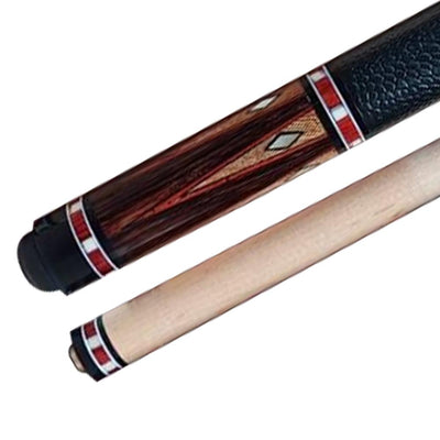 Boriz Billiards Black Leather Grip Cushy Pool Cue Stick New Inlays 025