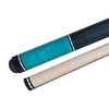 Boriz Billiards Turquoise Black Leather Grip Pool Cue Stick Original Inlays 003