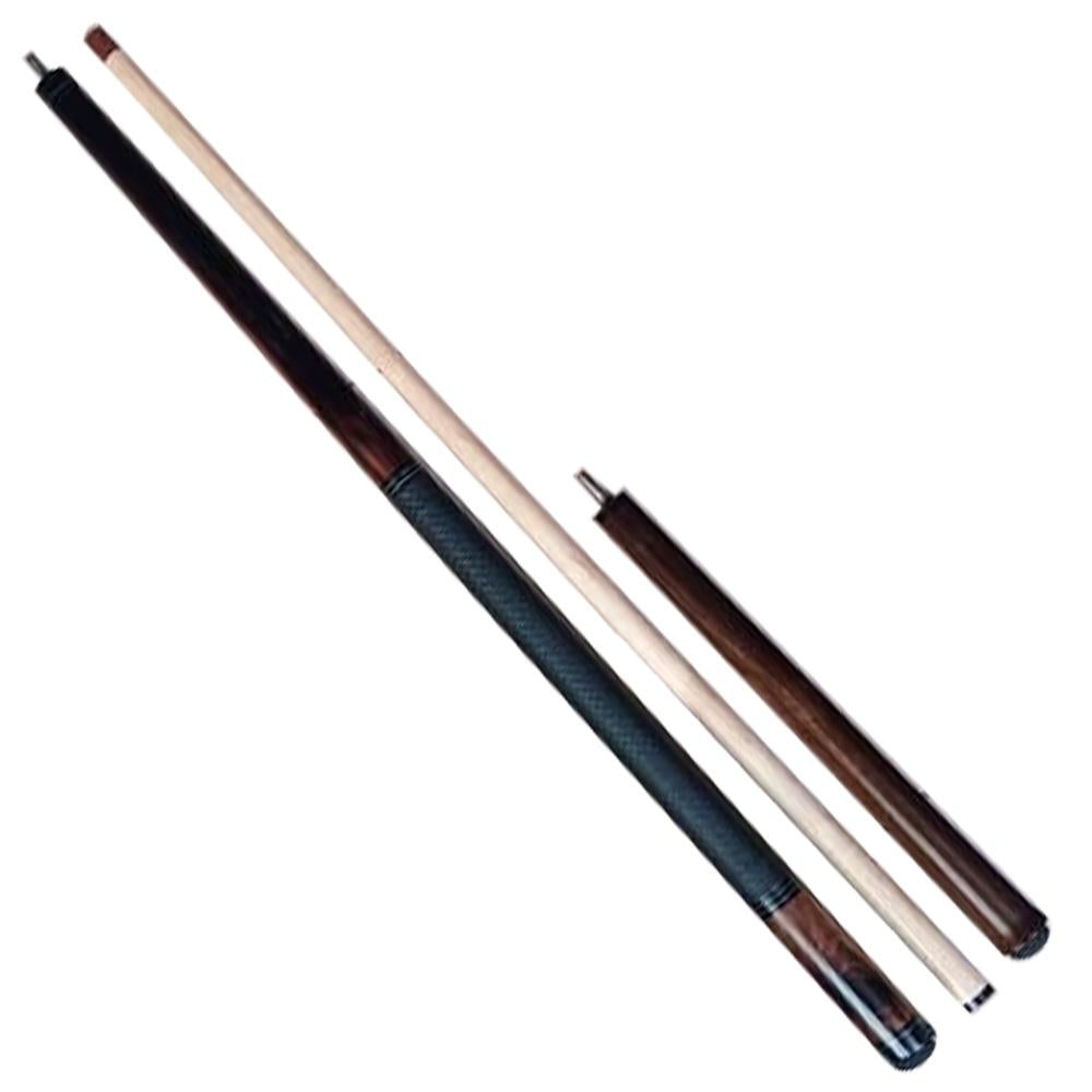 Boriz Billiards Glossy Brown Black Leather Grip Pool Cue Stick Inlays with Extension 043