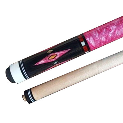 Boriz Billiards Pink Pool Cue Stick Classic Style Inlays 006