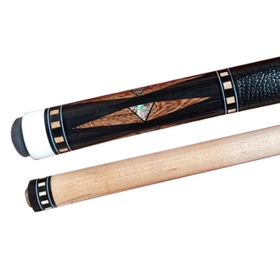 Boriz Billiards Black Leather Grip Attarctive Design Pool Cue Stick with Original Inlaid Work 078