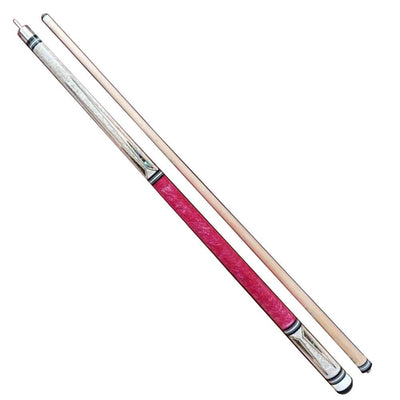 Boriz Billiards White and Pink Pool Cue Stick Classic Original Inlays 007