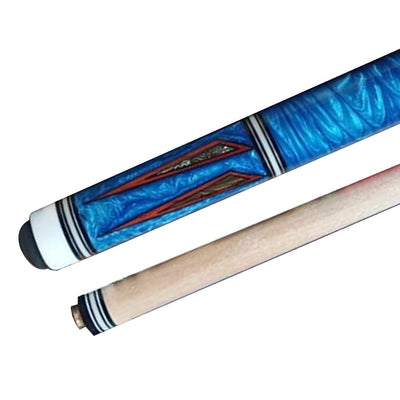 Boriz Billiards Cerulean Blue Pool Cue Stick Original Inlays New Ocean 008