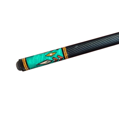 Boriz Billiard New Beautiful Black Leather & Green Color Designer Pool Cue Stick Origional New Inlay 126